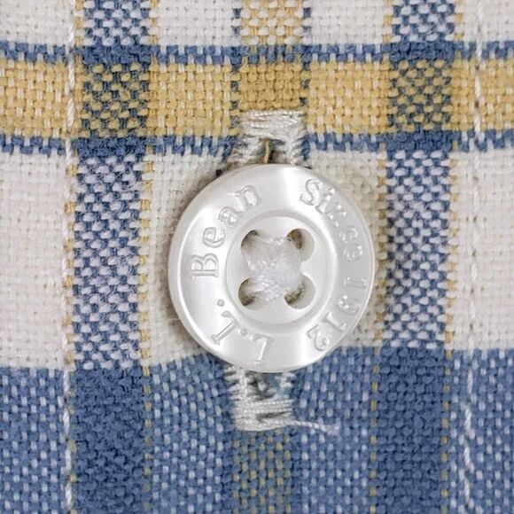LL Bean Shirt Mens Large L Long Sleeve Heavy Canvas Button Up Collared Plaid - Picture 4 of 11